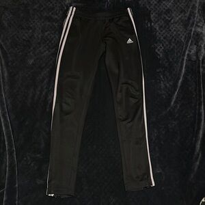Adidas Black Sweatpants with Signature Stripes